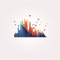 abstract colorful background with bar chart. vector illustration eps10 Royalty Free Stock Photo