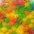 Abstract colorful background with bubbles. Water drops on the glass surface. Multicolored wallpaper, versicolor texture Royalty Free Stock Photo