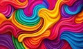 Abstract colorful background with curved lines. illustration. Royalty Free Stock Photo