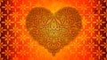 Orange heart background with bright gradient and blur effects Royalty Free Stock Photo