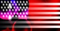 American flag background with bright gradient and blur effects Royalty Free Stock Photo