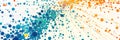 Abstract colorful background with dots and circles. Light multicolor pattern of dots and a gradient