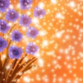Abstract colorful background with flowers Royalty Free Stock Photo