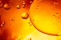 Abstract colorful background. Foam of Soap with Bubbles macro shot. Closeup bubbles in water. Oil drops on a water surface abstrac Royalty Free Stock Photo