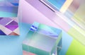 Abstract colorful background with glass cubes and reflections Royalty Free Stock Photo