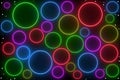 Abstract colorful background with glowing circles Royalty Free Stock Photo