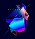 Abstract colorful background of gradient vector crystals