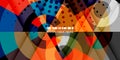 Geometric colorful abstract shape background template design layout Royalty Free Stock Photo