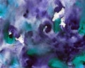 Abstract colorful background with hand-painted texture. Watercolor painting with splashes, drops of paint, paint smears. Royalty Free Stock Photo