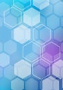 Abstract colorful background of hexagonal shapes different sizes Royalty Free Stock Photo
