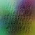 Abstract colorful background image with a twisted hexagonal grid overlay.