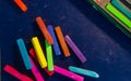 Abstract colorful background, abstract background with colorful lines, back to school background, colorful felt tip pens Royalty Free Stock Photo