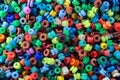 Abstract colorful background. Medley of many round soft gel beads