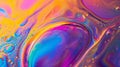 abstract colorful background with oil drops on water surface, close up Royalty Free Stock Photo