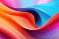 abstract colorful background with smooth lines in it. 3d rendering, Abstract background. Colorful twisted shapes in motion, AI