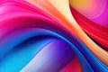 abstract colorful background with smooth lines in it. 3d rendering, Abstract background. Colorful twisted shapes in motion, AI