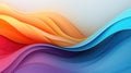 abstract colorful background with smooth lines in blue, orange and yellow colors Royalty Free Stock Photo