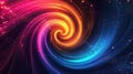 Abstract colorful background with smooth lines in spiral. Generative AI Royalty Free Stock Photo