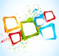 Abstract colorful background with squares Royalty Free Stock Photo