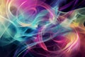 Abstract colorful background with swirling neon lights and vibrant energy flow Royalty Free Stock Photo