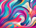 abstract colorful background texture, waves pattern AI generated Royalty Free Stock Photo