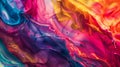 Abstract colorful background with vibrant colors flowing and mixing, creating a mesmerizing and dynamic visual