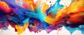 Abstract colorful background with vivid colors, each representing diverse entities, Ai Generated