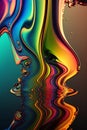 abstract colorful background with water ripples and reflection on it. Royalty Free Stock Photo