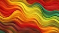 abstract colorful background with waves, Vibrant color interplay of colors, AI generated