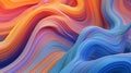 abstract colorful background with waves, Vibrant color interplay of colors, AI generated