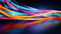 Abstract colorful background with wavy lines. 3d rendering, 3d illustration. Generative AI Royalty Free Stock Photo