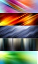 5 abstract colorful backgrounds suitable for website headers and banners Royalty Free Stock Photo