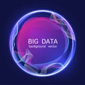 Abstract colorful big data. Fluid gradients banner design.vector