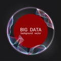 Abstract colorful big data. Fluid gradients banner design.vector