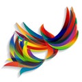 Abstract colorful bird. Royalty Free Stock Photo