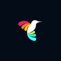 Abstract Colorful Bird Logo design creative logo Royalty Free Stock Photo