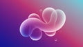 Abstract Colorful Blob Shape with Soft Gradient on Blurred Background Royalty Free Stock Photo