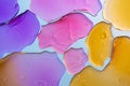Abstract colorful blobs of liquid create a vibrant pattern Royalty Free Stock Photo