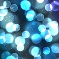 Abstract colorful blue lights bokeh pattern Royalty Free Stock Photo