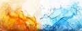 Abstract Colorful Blue orange complementary color Royalty Free Stock Photo
