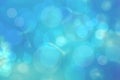 Abstract colorful blur blue texture background with white and blue bokeh circles in soft color style. Template for underwater Royalty Free Stock Photo