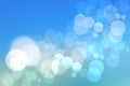 Abstract colorful blur blue texture background with white and blue bokeh circles in soft color style. Template for underwater Royalty Free Stock Photo