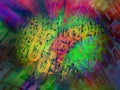 abstract colorful blur numbers arranged overlapping each other on blur colorful background, banner, template, number, background,