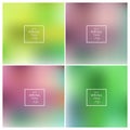 Abstract colorful blurred vector backgrounds set