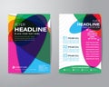 Abstract colorful brochure flyer design layout template in A4 si