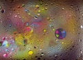 Abstract colorful bubbles. Freeze motion of color dust particles splash. Background image Royalty Free Stock Photo