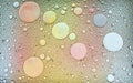 Abstract colorful bubbles. Freeze motion of color dust particles splash. Background image Royalty Free Stock Photo