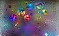Abstract colorful bubbles. Freeze motion of color dust particles splash. Background image Royalty Free Stock Photo