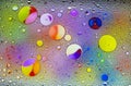 Abstract colorful bubbles. Freeze motion of color dust particles splash. Background image Royalty Free Stock Photo