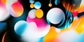 Abstract colorful glowing bubbles and vibrant shapes background Royalty Free Stock Photo